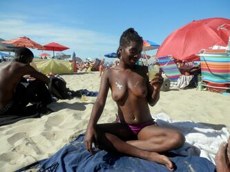 African Nude Beach Girls - Black slim thick girls